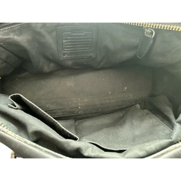 Coach Black Leather Satchel - Picture 3 of 16